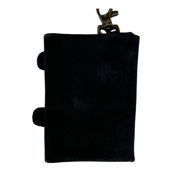 Free People Mini EVA Black Suede Envelope Wallet size 3” by 4” Minimalist Must - Picture 4 of 5